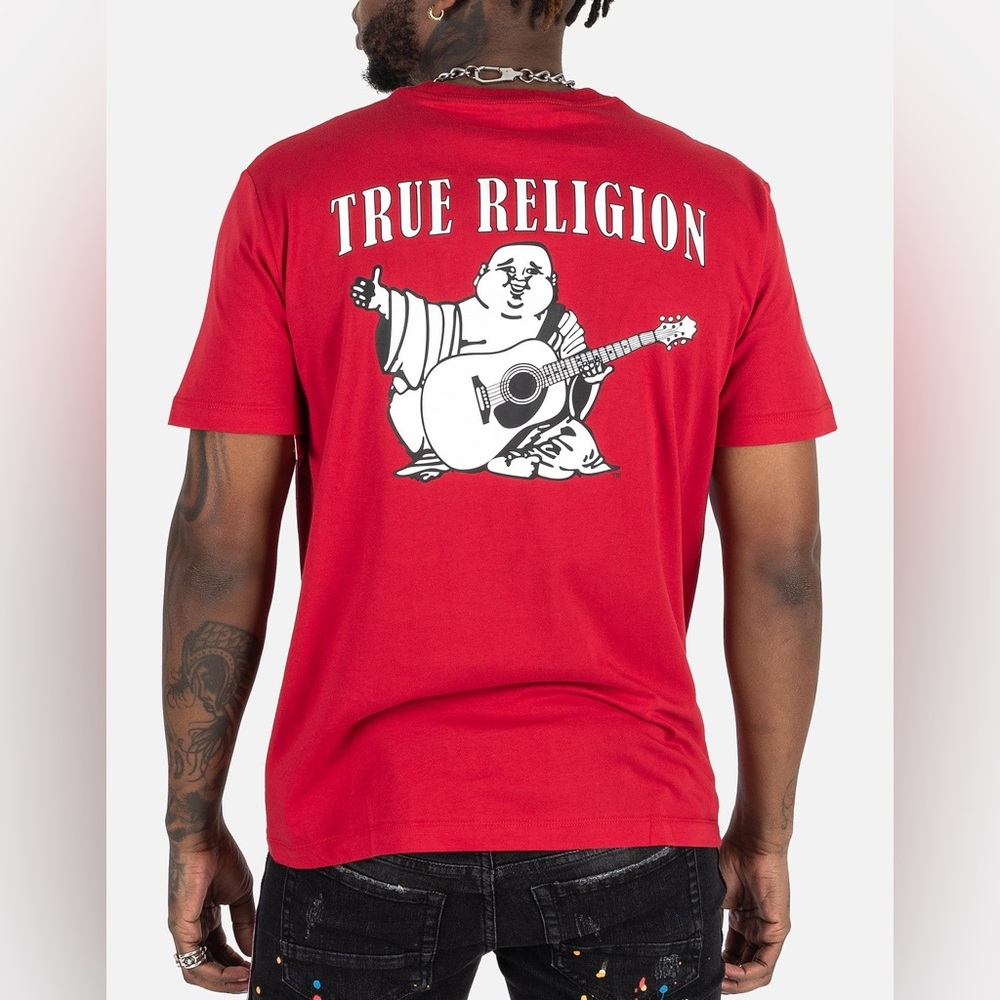 True Religion Men's Bold Red Short Sleeve Tee